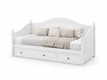 Divano Letto in Legno con Cassetti Colore Bianco