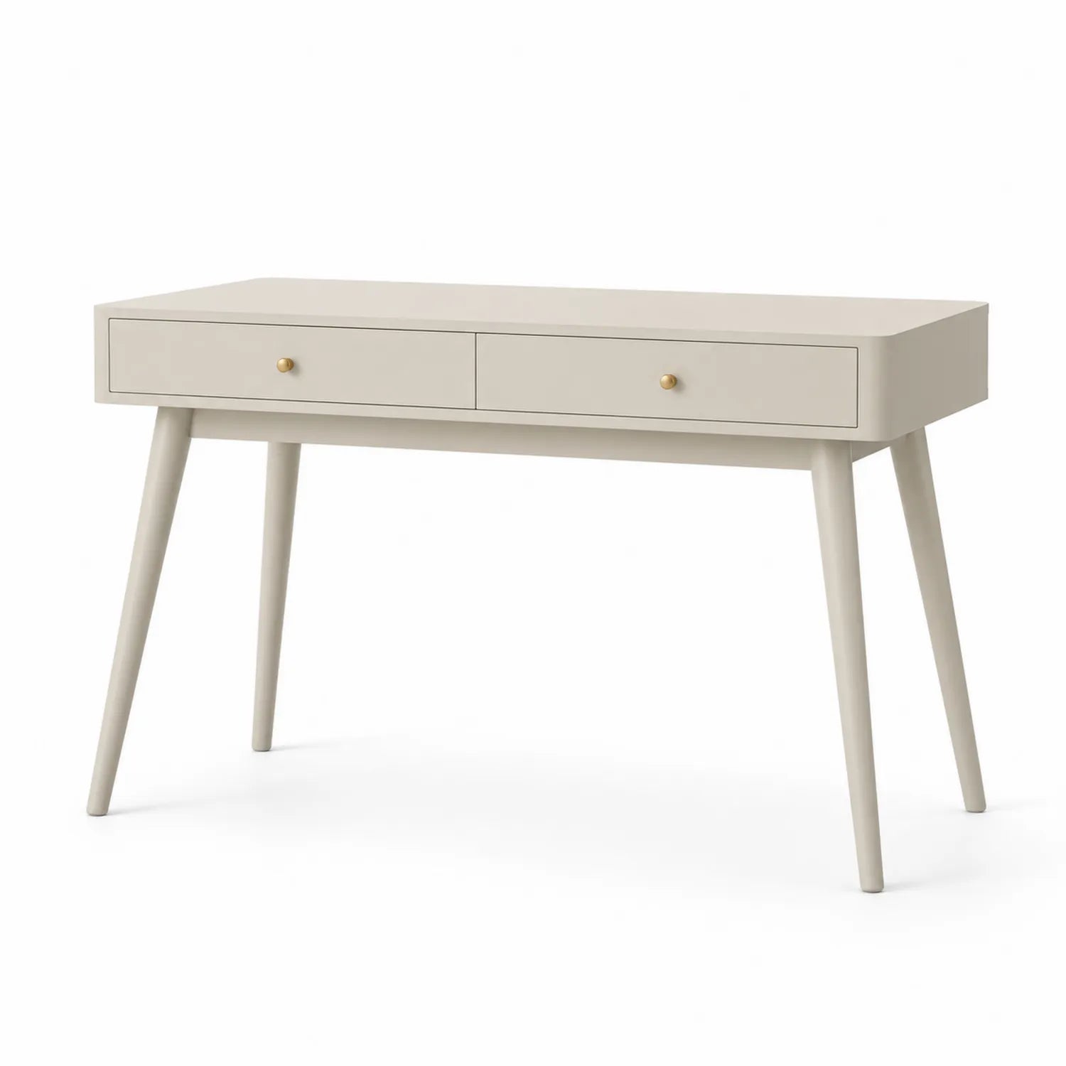 Scrivania in Legno Beige con Cassetti 120x60x75 cm
