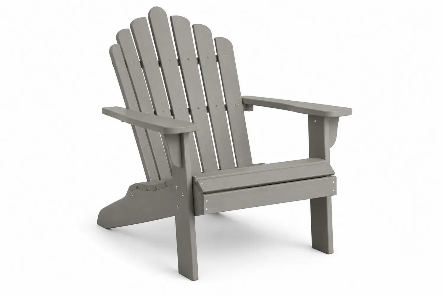 Sedia Adirondack da Esterno in Plastica Riciclata Grigio